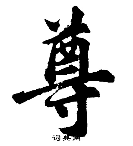 胡问遂写的尊