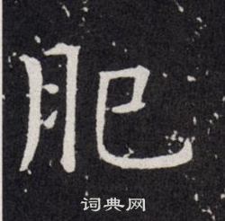 欧阳询写的肥