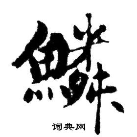 赵孟頫写的鱗