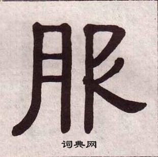 黄葆戉千字文中服的写法