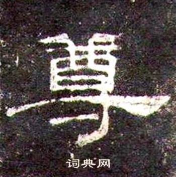 桐柏庙碑写的尊