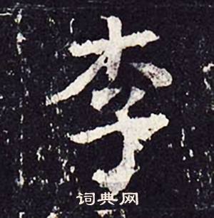 沈传师柳州罗池庙碑中李的写法