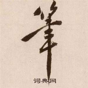 徐渭论书法卷中筆的写法