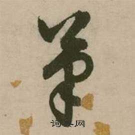 张弼行草诗文卷中筆的写法