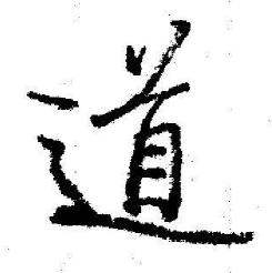 启功临苏轼诗文帖中道的写法