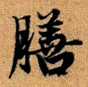 赵孟頫真草千字文中膳的写法