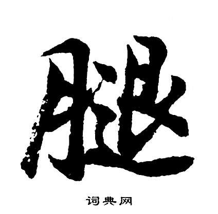胡问遂写的腿