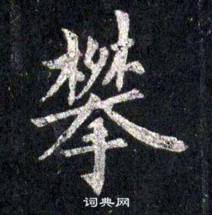 裴休圭峰禅师碑中攀的写法