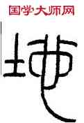地,王禔,書法字典
