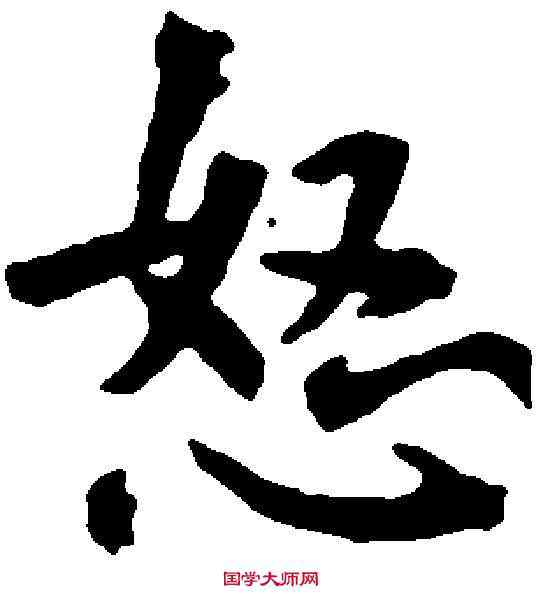 怒,鮮于樞 ,書法字典