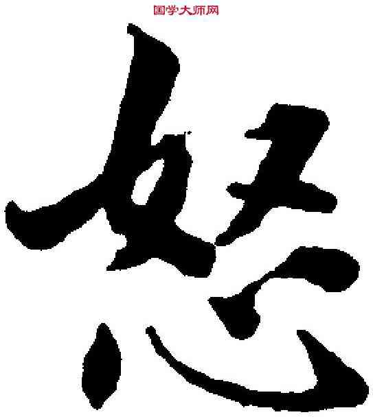 怒,董其昌 ,書法字典