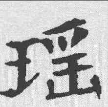 瑶,張朗 ,書法字典