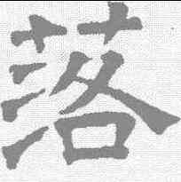 落,文征明 ,書法字典