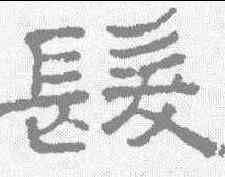 髪,王澍 ,書法字典