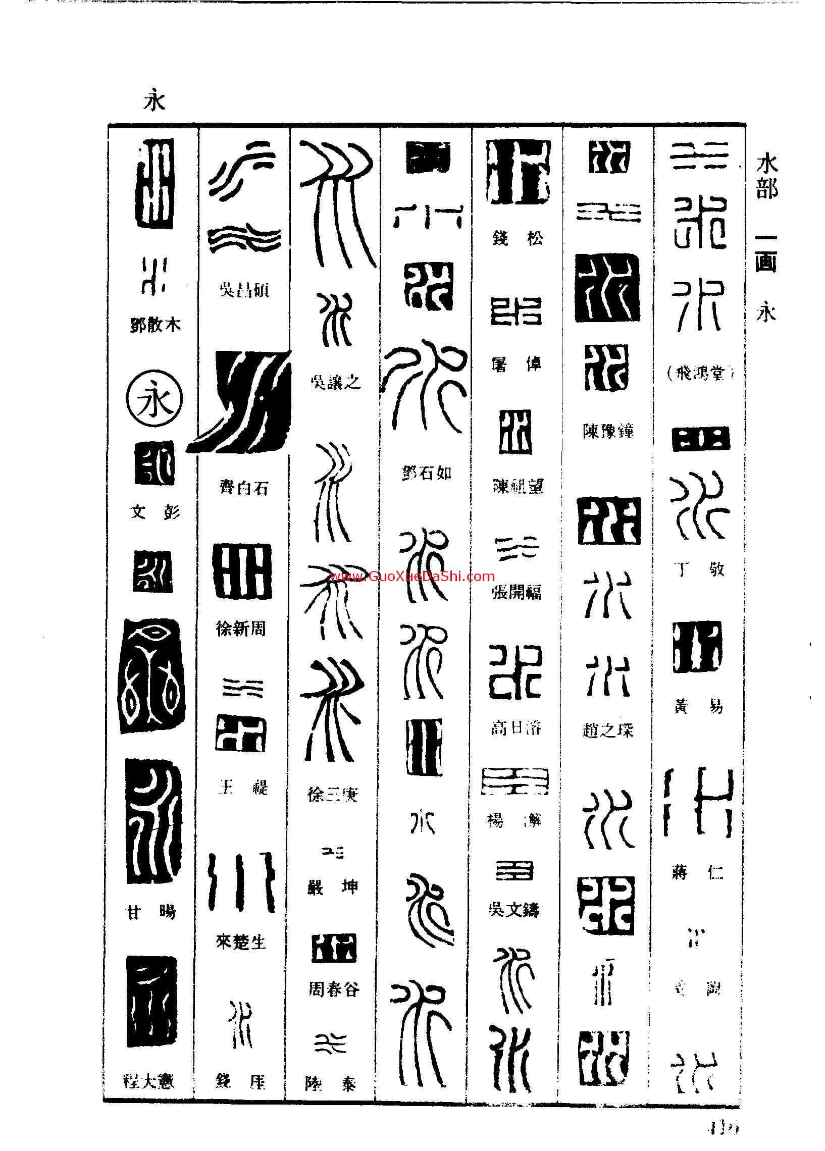 水,,書法字典
