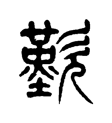 楊沂孫篆書嘆字書法寫法