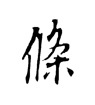 歐陽詢行書條字書法寫法