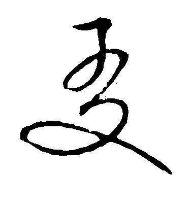 文征明草書友字書法寫法