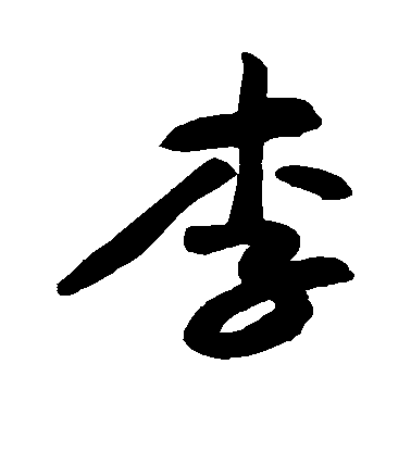 黃庭堅行書李字書法寫法