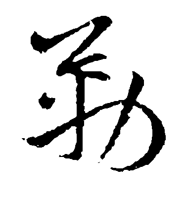 歐陽詢草書勒字書法寫法