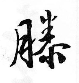 文徵明草書滕字書法寫法