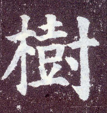 顏真卿楷書树字書法寫法