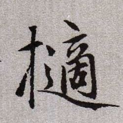 趙孟頫楷書掷字書法寫法