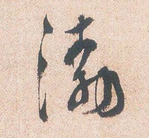 不詳行書渤字書法寫法
